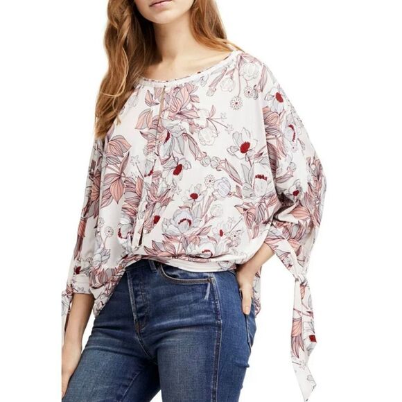 Free People women’s Keepin on Knit Blouse size small - Picture 2 of 6